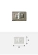 Serrure tourniquet rectangle argent (30x20mm)