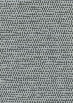 "Toile enduite" Les triangles noirs fond gris (48x100)