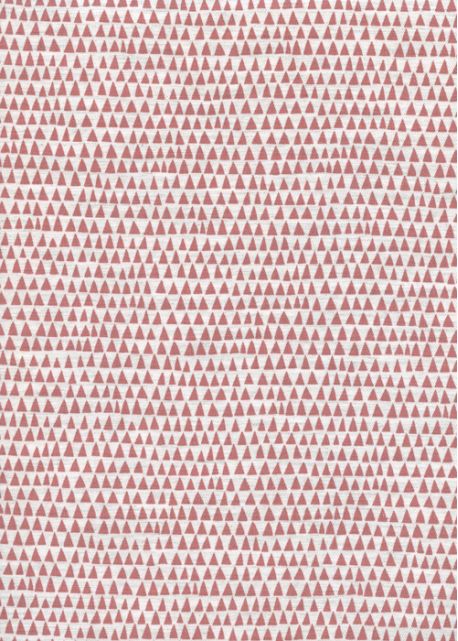 "Toile enduite"Les triangles vieux rose (48x100)