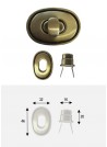 Serrure tourniquet "Classic" ovale bronze (46x32)