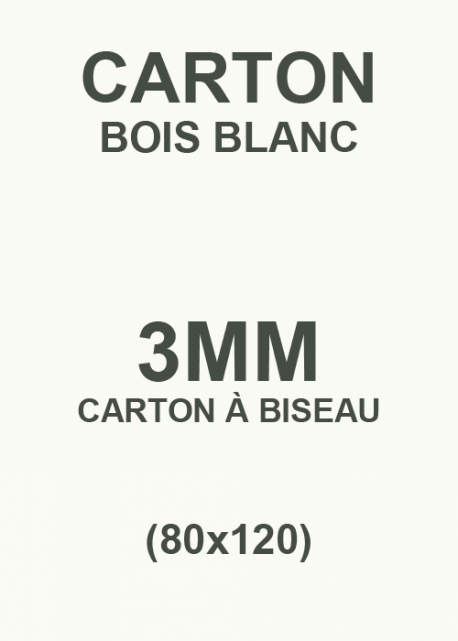 Carton bois blanc 3mm (80x120)