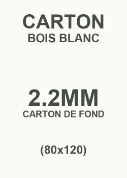 Carton bois blanc 2.2mm (80x120)