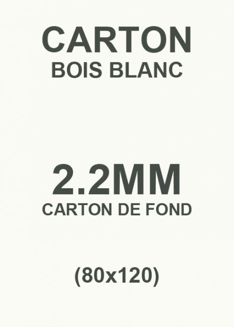 Carton bois blanc 2.2mm (80x120)