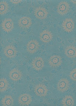 Flower menthe et beige rosé (50x70)