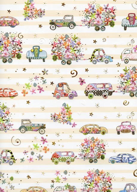 Papier Turnowsky les voitures fleuries (50x70)