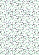 Semis de petites fleurs turquoise (70x100)