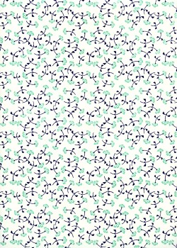 Semis de petites fleurs turquoise (70x100)