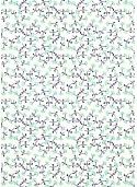 Semis de petites fleurs turquoise (70x100)