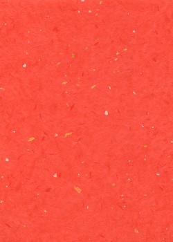 Véritable Obonai rouge réhaussé or et argent (78x54)