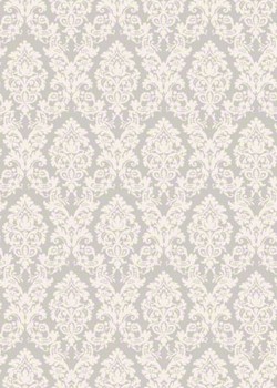 "Tapisserie" motif baroque fond gris (70x100)