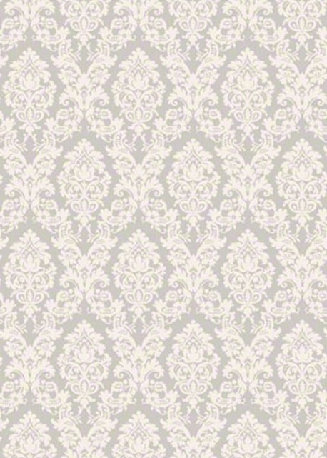 "Tapisserie" motif baroque fond gris (70x100)