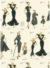 La mode féminine 1950 réhaussé or(70x100)