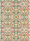 Venise - rouge orange et vert réhaussé or (70x100)