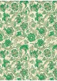 Venise fleur - vert rehaussé or (70x100)