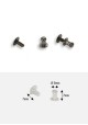 Boutons canon de fusil PM + vis (Ø5mm H:7mm)