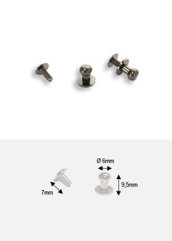 Boutons canon de fusil MM + vis (Ø5mm H:7mm)