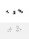 Boutons canon de fusil MM + vis (Ø6mm H:9.5mm) - Lot de 6