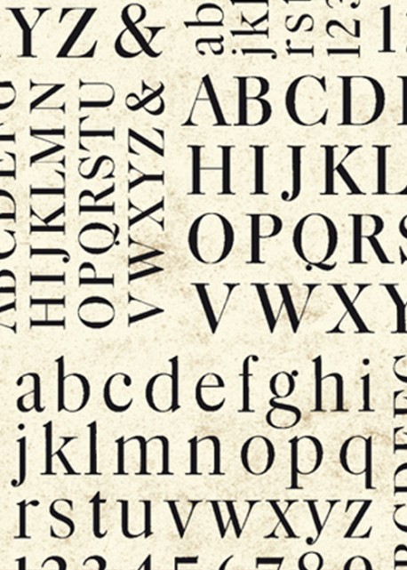 Alphabet et chiffres noirs (70x100)