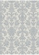 Motif baroque argenté fond gris perle (70x100)