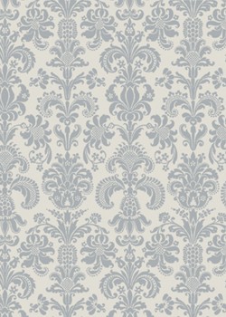 Motif baroque argenté fond gris perle (70x100)