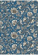 Floral fond bleu (70x100)