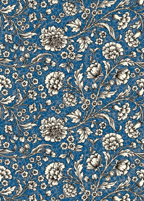 Floral fond bleu (70x100)