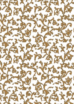 Venise arabesque - roux réhaussé or (70x100)