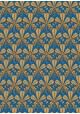 Digita doré sur fond bleu (70x100)