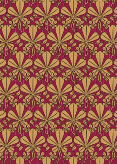 Digita doré sur fond rouge (70x100)