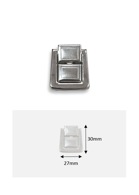 ermoir cliquet à griffes en 2 pièces argent (30x27mm)