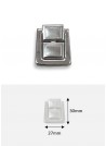 Fermoir cliquet à griffes "Classic" en 2 pièces argent (30x27mm) - Lot de 4
