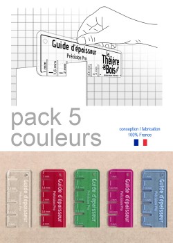 Guide d'épaisseur : Pack 5 couleurs