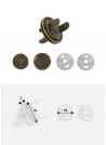 Top magnétique extra-plat bronze (Ø16mm) - Lot de 2