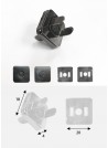 Top magnétique carré canon de fusil (18x18mm) - Lot de 2