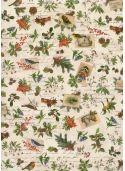 Oiseaux et fleurs de Noël (70x100)