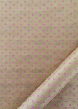 "Kraft fantaisie" Petis coeurs rose bonbon (70x100)