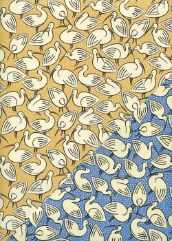 Recto verso "Les ibis fond jaune / les ibis fond bleu" (50x70)