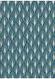 Les plumes de paon turquoise et argent (50x70)