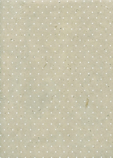 Lokta plumetis blanc et gris clair (50x75)