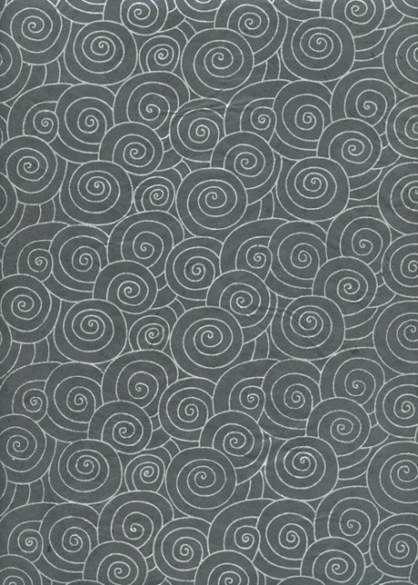 Lokta spirale argent fond anthracite (50x75)