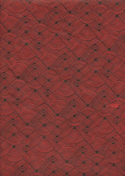 Lokta entrelacs rouge et noir (50x75)