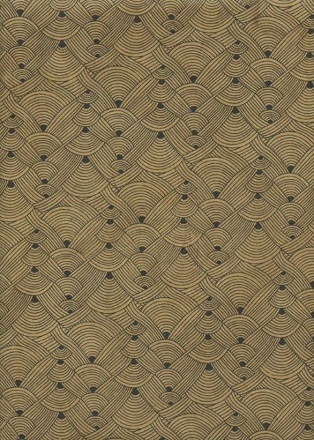 Lokta entrelacs camel et noir (50x75)