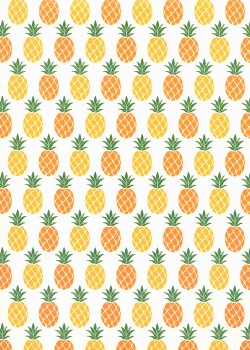 Les ananas orange et jaunes (70x100)