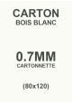 Carton bois blanc 0.7mm (80x120)