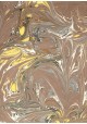 Papier reliure "fait main" brun jaune et cuivre (50x70)