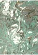 Papier reliure "fait main" vert gris et cuivre (50x70)