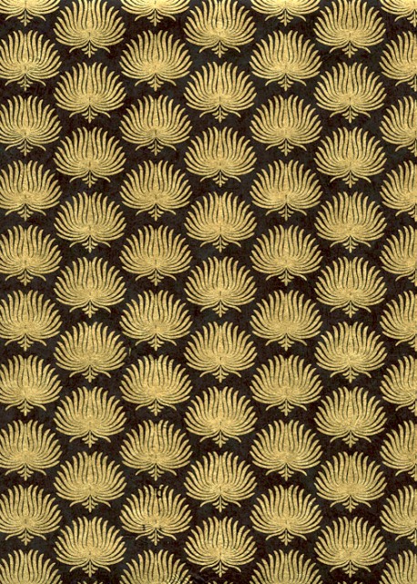 Lokta palmes or fond noir (50x75)
