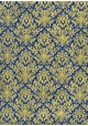Lokta barocco or fond bleu électrique (50x75)