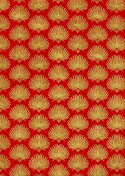Lokta palmes or fond rouge (50x75)