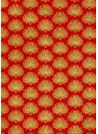 Papier lokta palmes or fond rouge (50x75)
